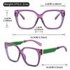 New high-end metal leg classic and simple flat light glasses for street shooting decoration with anti-blue light
