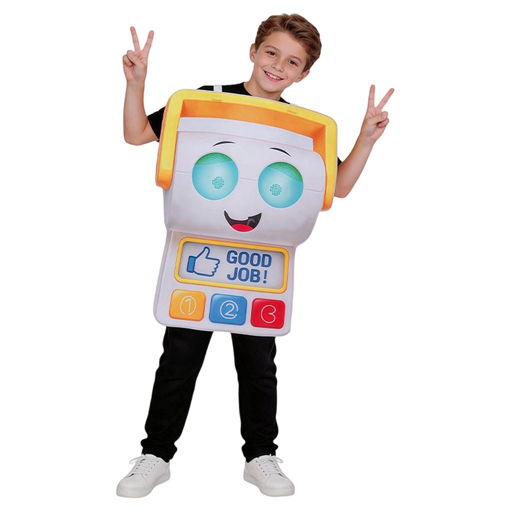 Kinder Roboter Kostüm Aufblasbares Design Leichtes Material Bequeme Passform Verstellbare Größe Geeignet für Bühnenauftritte Rollenspiel-Veranstaltungen