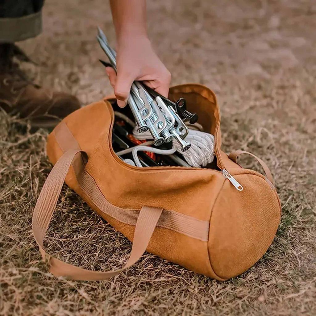 Outdoor Camping Storage Tool Bag – Large-Capacity Handbag, Hand-Held Ground Nail Storage, Camping Storage Bag for Travel and Hiking
