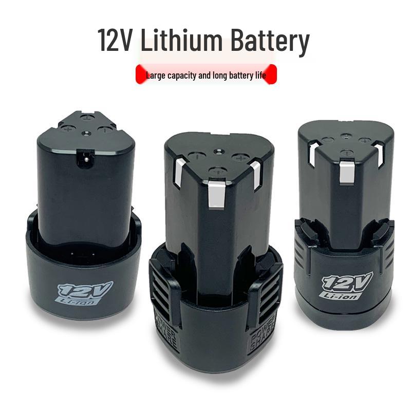 12V Rechargeable Lithium Battery Electric Screwdriver & Drill Set - Large Capacity