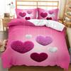 Valentine's Day Love Heart Pattern Duvet Cover Set 3D Print Comforter Bedding Sets Queen Twin Size Luxury Valentine's Day Gifts