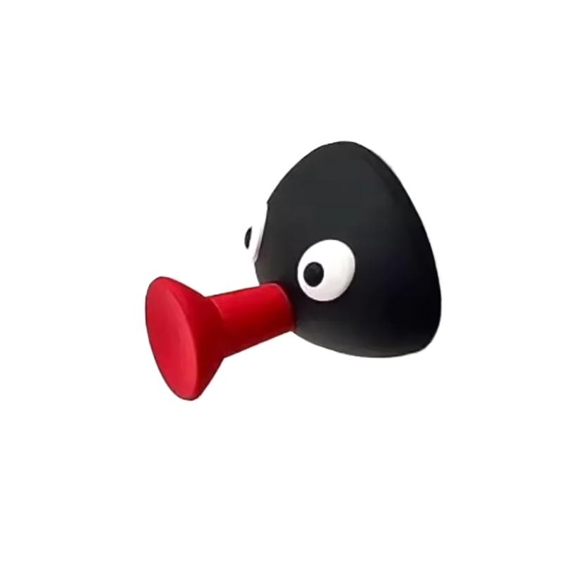 Cartoon Hook Cute Pout Penguin Towel Hook Creative No Punching Non-Trace Wall Stick 3D Hook Household Storage Accessories