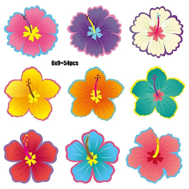 

Spring Theme Colorful Flower Cutouts Classroom Bulletin Boards Decoration Set Vibrantly Designs Wall Decal Sticker