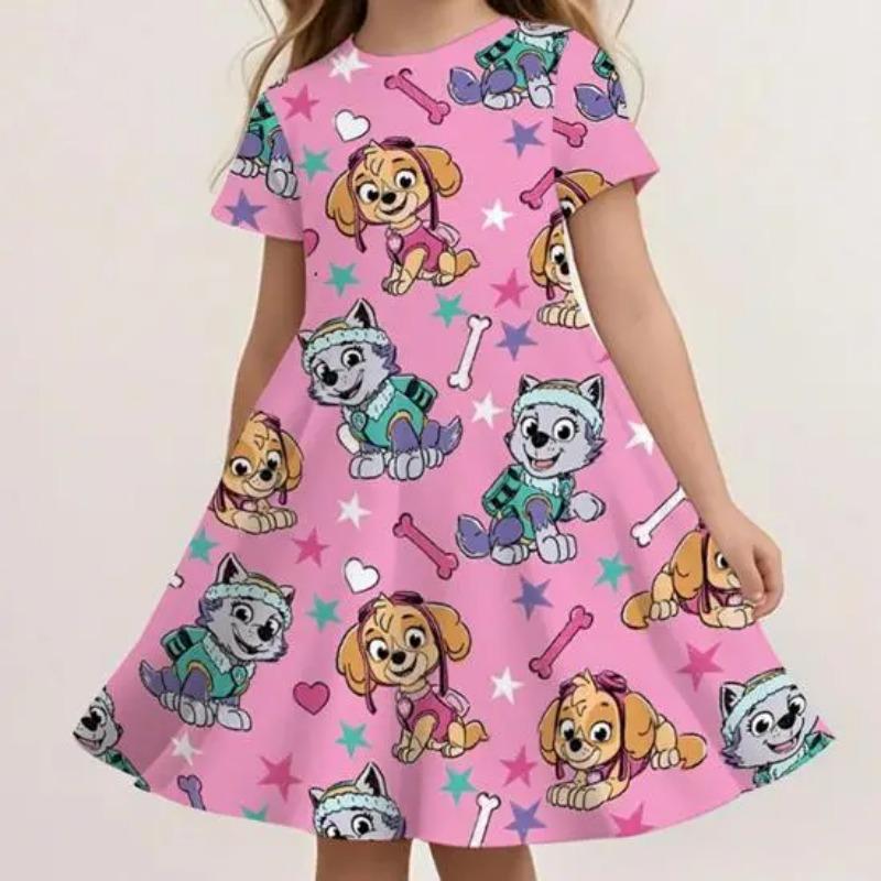 Fashion Paw Patrol Sundress For Girls Summer Casual Beach