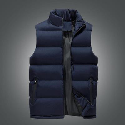 Men's Casual Loose Cotton Vest - 2021 Autumn/Winter, Stand Collar, Thick & Warm