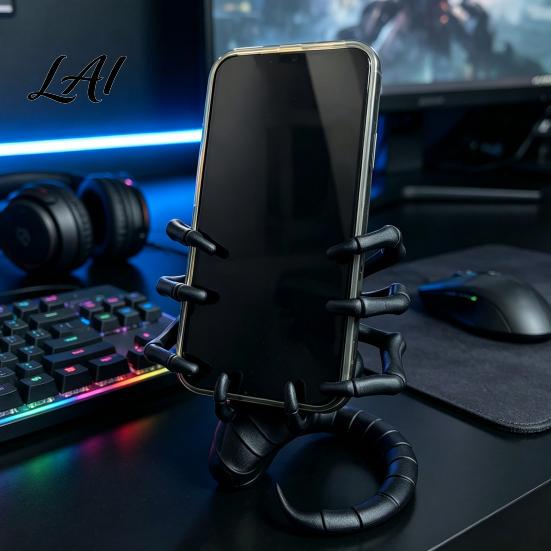 Stable Smartphone Mount Sci-Fi Horror Theme Phone Holder 3D Printed Unique Desk Ornament Hands Free Viewing Stand Creative PLA for Home And