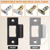 4Pcs Door Reinforcement Plates Stainless Steel Heavy Duty Deadbolt Strike Plates Latch Door Strike Plate Extender Security Kit