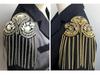 Gold Tassel Metal Shoulder Badge: Retro Punk Armband Jewelry