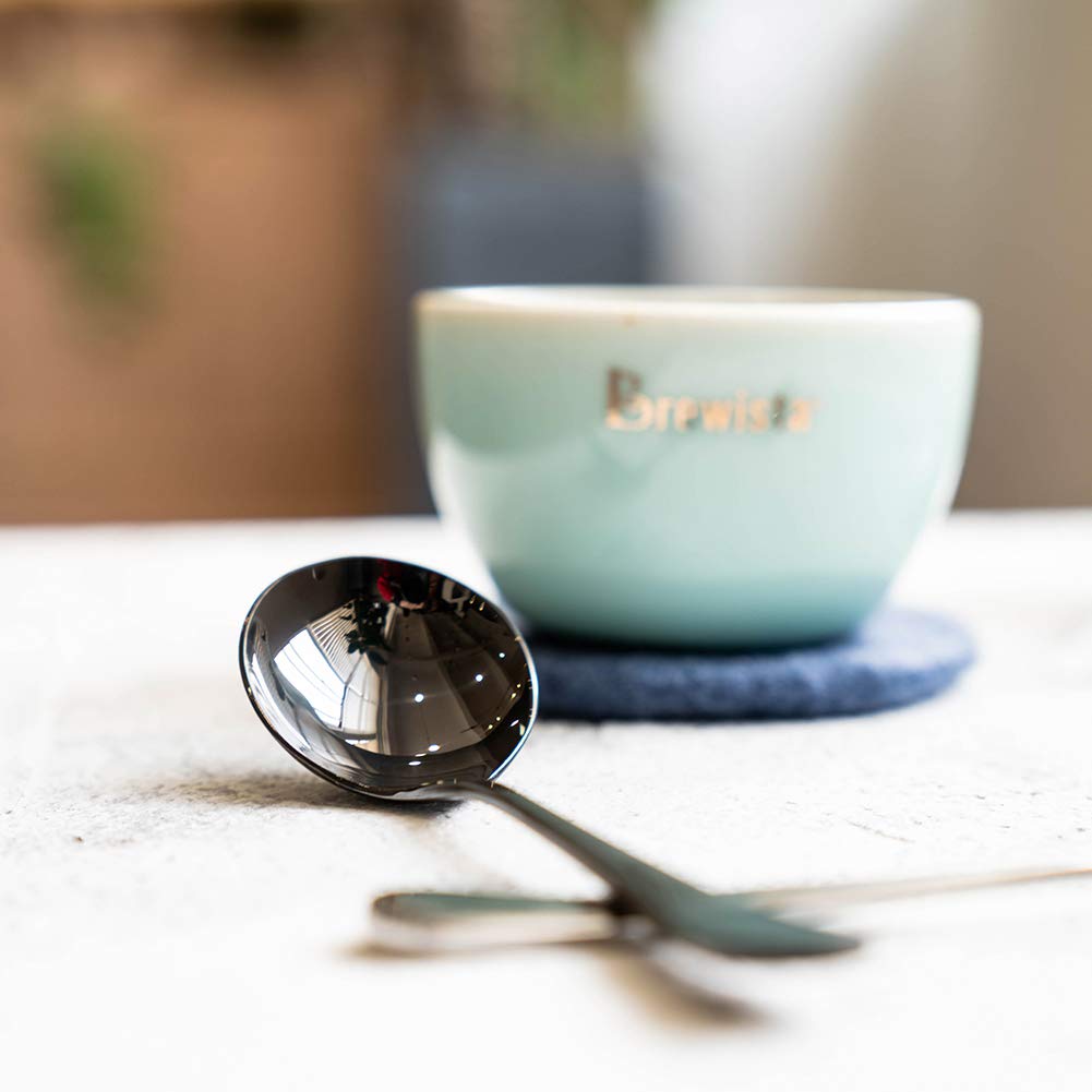 Watchget Coffee Cupping Spoons, 304 Stainless Steel, for Cafes and Home Use, Easy-to-Use Cupping Spoons for Cocoa and Flour, Pack of 2