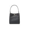 Coach Charlie 26 Unifarbene Magnetverschluss Leder Eimer Tasche Damen Taschen Schwarz 55200-GDBLK