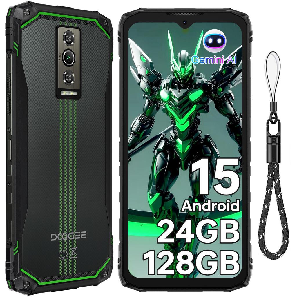 DOOGEE Blade10 Energy Rugged Smartphone Android 15, 24GB+128GB/2TB, 90Hz 6.56" HD+ Display, 6150mAh, 16MP+8MP,  3 Card Slot/NFC/IP68/IP69K/OTG/FACE ID