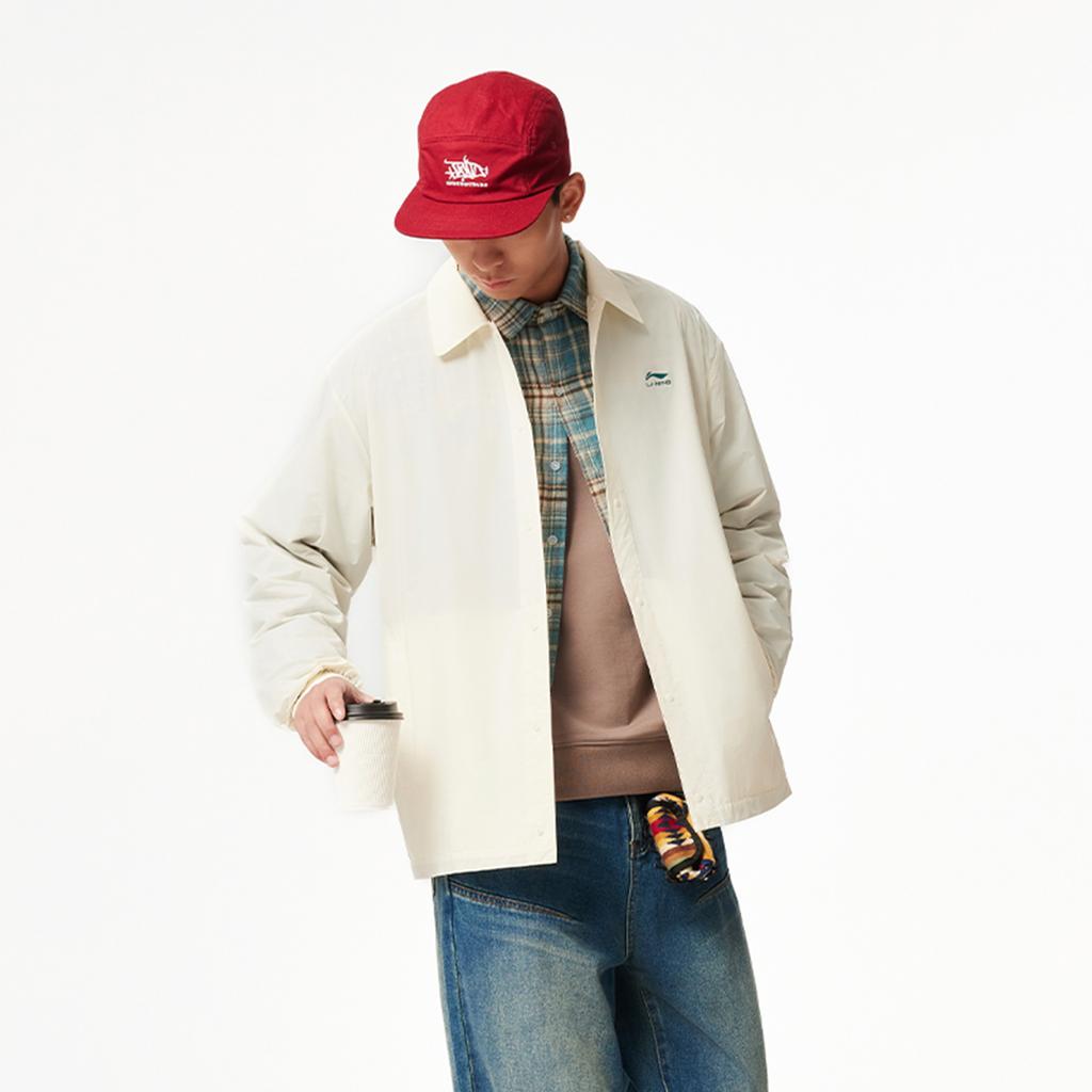 Li Ning Sports Lifestyle Serie UV-Beständig Sonnenschutz Lässig Vielseitig Bequem Buchstaben Einreihig Polokragen Lockere Jacke AJDV179-1
