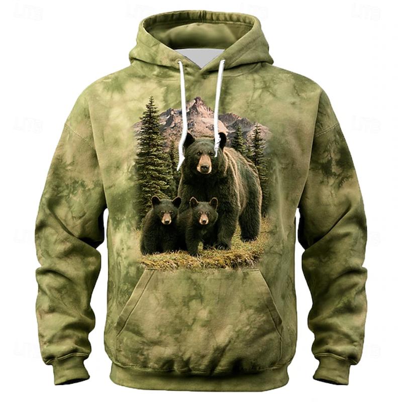 Women's Autumn Winter Fashion Hoodie Fierce Leopard Print Sweatshirt Loose Comfortable Plus-Size Fit Outdoor Street-Style Top