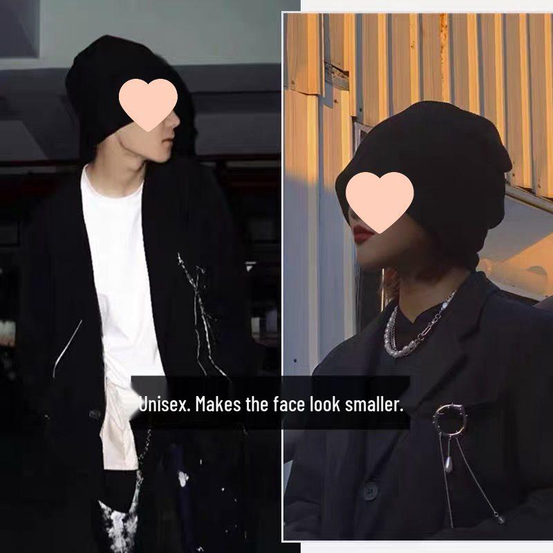 Trendy Men's Knitted Wool Slouchy Beanie for Large Heads - Winter Hip Hop Style