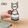 Textured Flower Pots Cat Pot Holder, Multifunctional Desktop Vase Pen Organizer for Compact Cup Small Plants, Minimalist Stand with Pots,