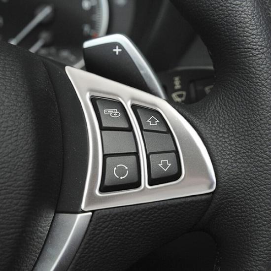 Car Console Steering Wheel Switch Button Frame For BMW X5 E70 X6 E71 2009-2013