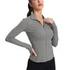 Slim Fit Long Sleeve Yoga Top Women High Stretch Breathable Workout Shirt Running Gym Fitness
