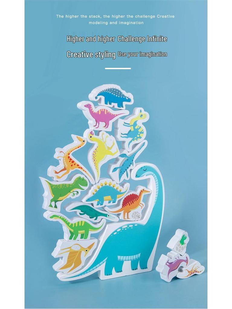 Dinosaur Stacking Blocks: Educational, Interactive Desktop Game for Young Children