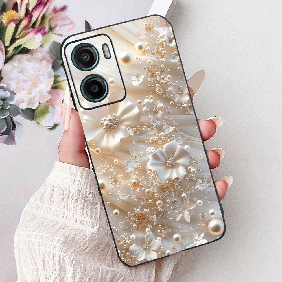 For Motorola Moto G05 Case E15 Silicone Cute Cat Fashion Flowers Cool Painted Back Cover For Motorola Moto E15 Phone Case Bumper