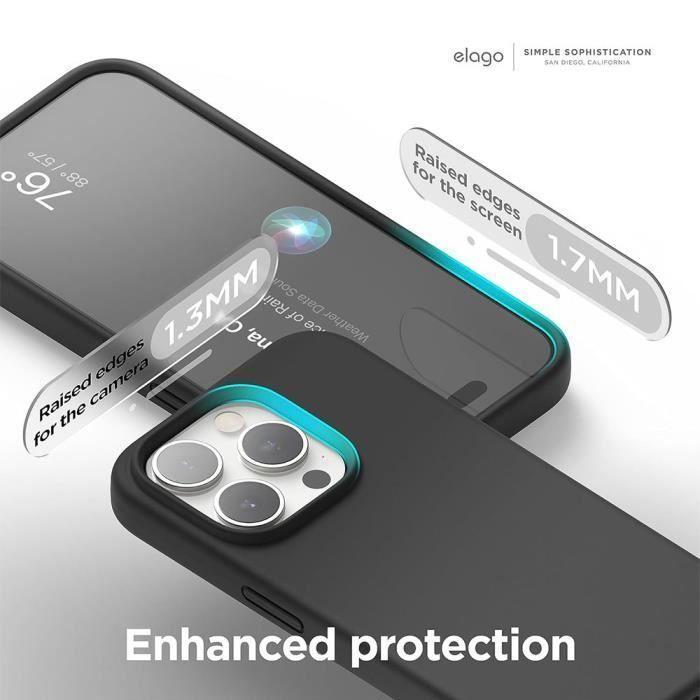 Protective Case - Booling - Iphone 16 Pro Max - Soft Liquid Silicone - Ultra Slim - Black