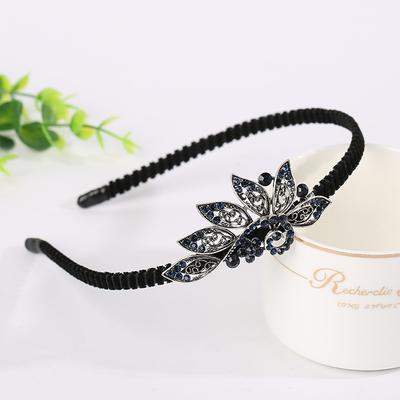 Retro Strass Stirnband Blume Perle Schmuck Festival Haaraccessoires Fascinator Kopfschmuck für Frauen Prinzessin Mädchen
