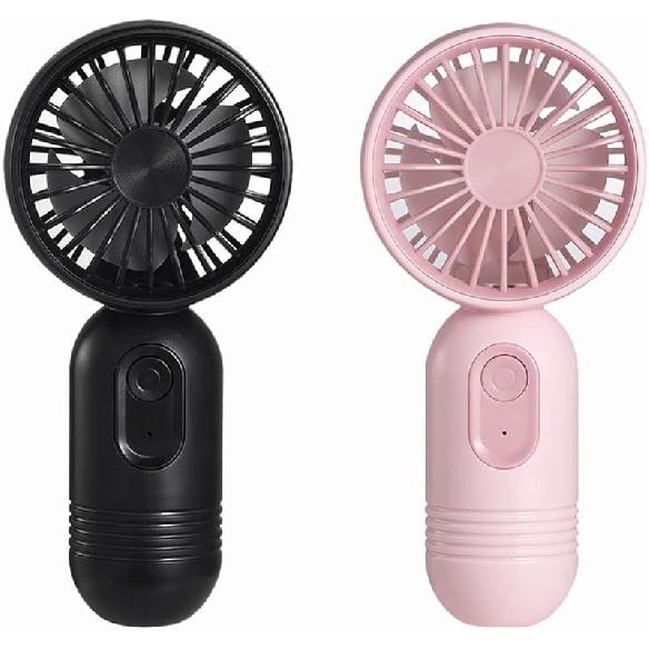 Mini Portable Fan 3 Pack, Cute Handheld Battery Operated Lightweight Small Personal Fans with 3 Speeds and USB Rechargeable Eyelash Fan for Stylish