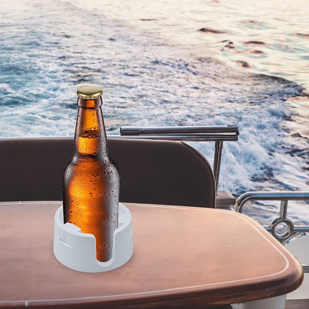 Keyatubo Spill-Free Drink Holder, Cup Holder for Mugs, Easy Installation, Spill-Free Cups, Essential for Boats, Cars, Campers, Caravans, Tables,