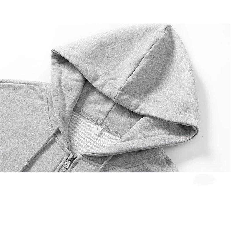 Herren Herbst Und Winter Trendiger Lässiger Lockerer Kapuzenpullover Einfarbig Mit Fleece