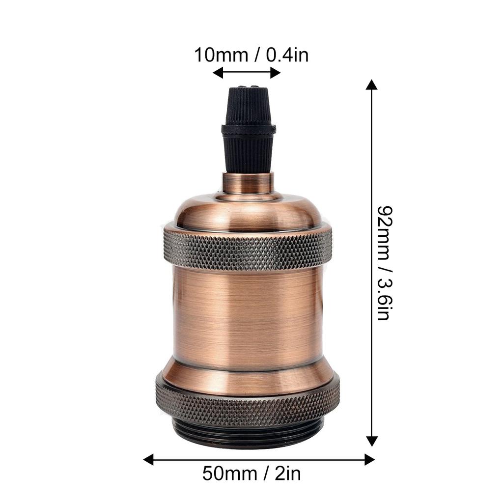 Sphoon Antique DIY Lamp Base E27 Screw Socket Aluminum Decorative Lamp Holder Vintage Metal Surface Mounted Indoor Ceiling Lamp
