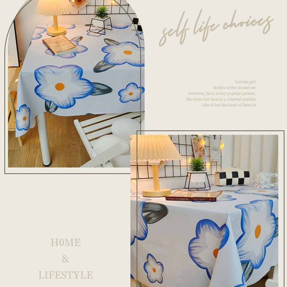 Plastic Waterproof Table Cover Oil Proof Rectangula Tablecloth Family Party Tablecloth Living Room