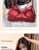 2026 Zodiac Wedding Red Lingerie Set: Butterfly Back Push-up Bra for Small Busts