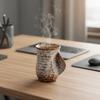 Large Capacity Glazed Ceramic Coffee Mug Heat-Resistant Teacup Creative Hand Warmer Cup  Gift