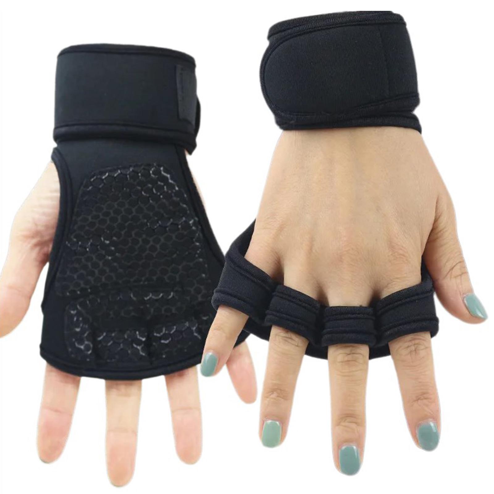 Gym Gloves Fingerless Workout Gloves with Wrist Wraps Sports Gloves Weight Lifting Gloves for Men and Woman