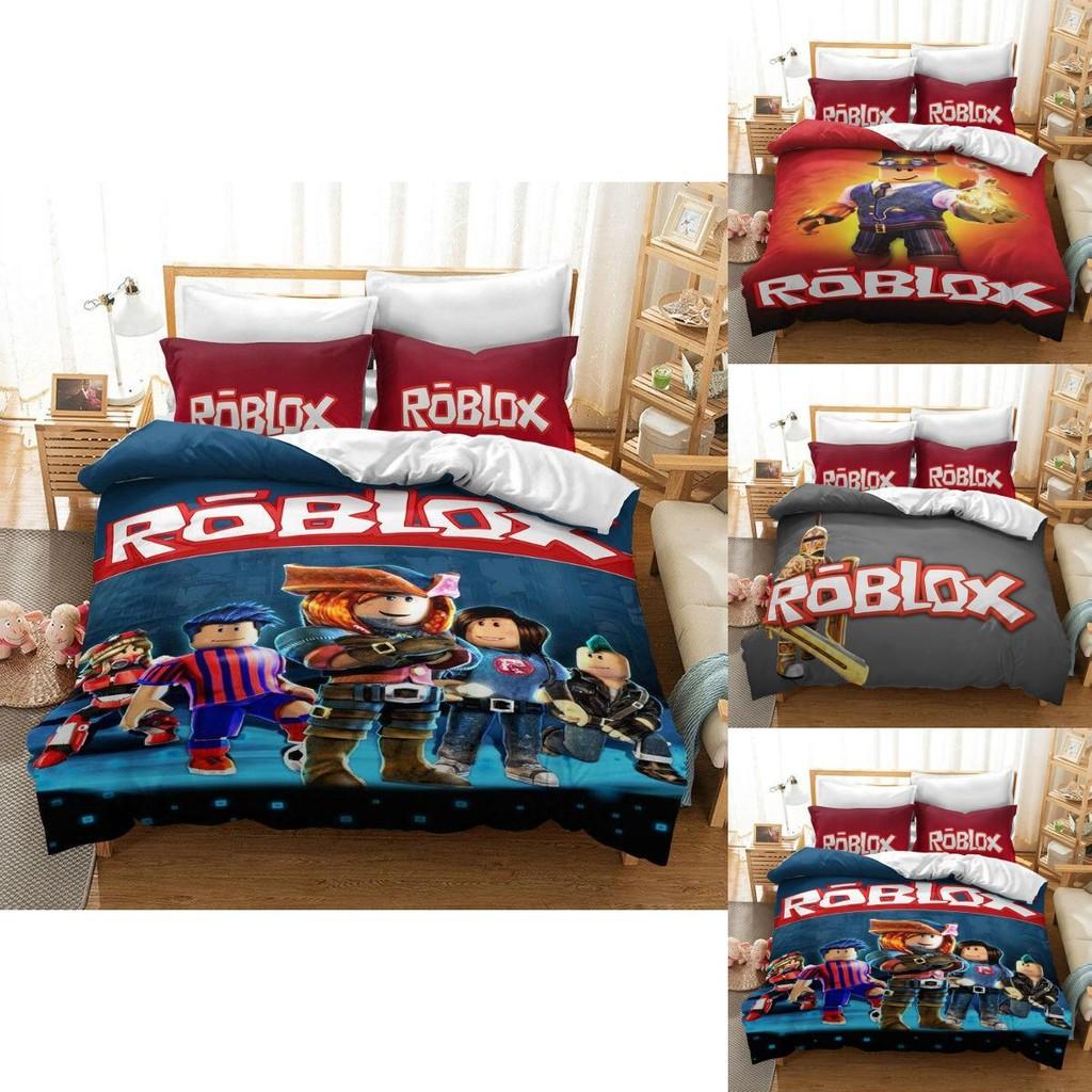 Luxurious 3d Printed Roblox Game Bedding Set With Soft Duvet Cover And Pillow Shams