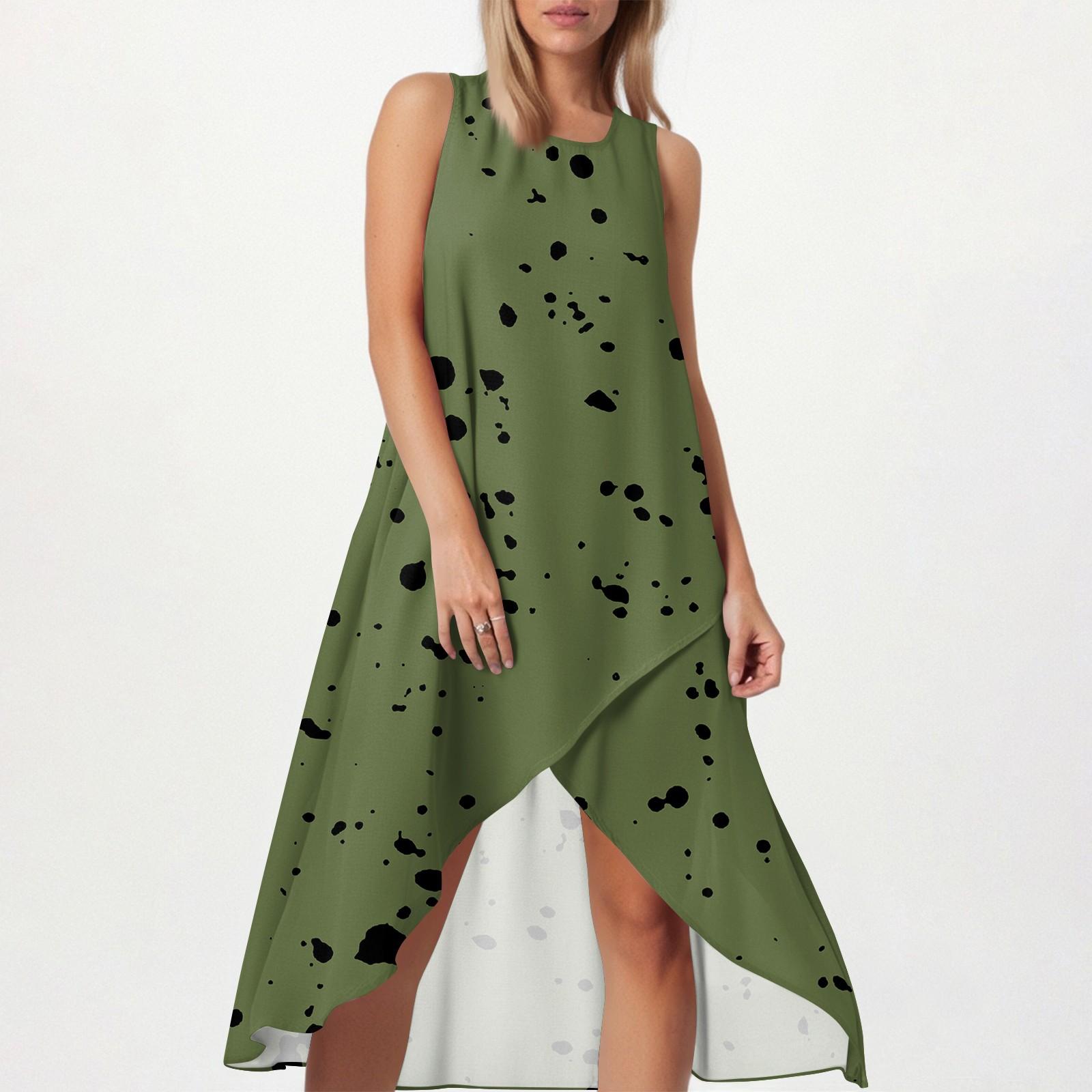 

Женское свободное повседневное модное платье с квадратным круглым вырезом, однотонное, пляжная юбка с разрезом сбоку, без рукавов, юбка из хлопка и льна XL