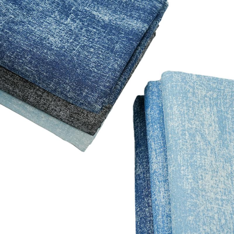 Snowflake Jacquard Denim Fabric Cotton By The Meter for Jeans Wallet Dress Women\'s Bags DIY Sewing Distress Designer Cloth Blue
