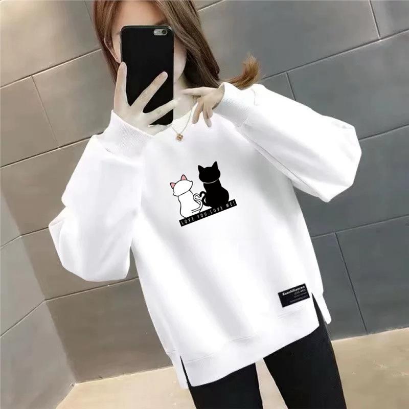 Plus Size Women's Velvet Thick Sweatshirt: Autumn/Winter Loose Fit, Slimming, & Fashionable