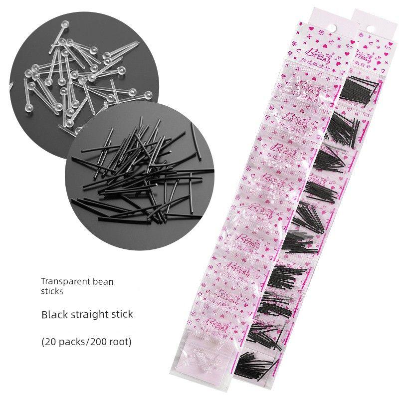 

Plastic Female Invisible See through Minimalist Student Anti-Blocking Ear Bar Black bean stick + white bean stick (20 packs/200)