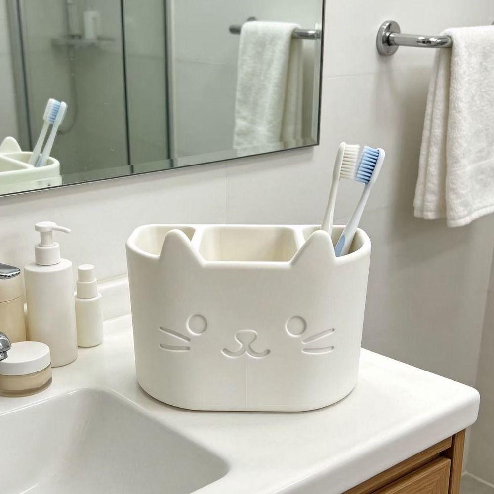 3D Printing Cat Toothbrush Holder Creative Electric Toothbrush Stand Bathroom Storage Stand  Shower