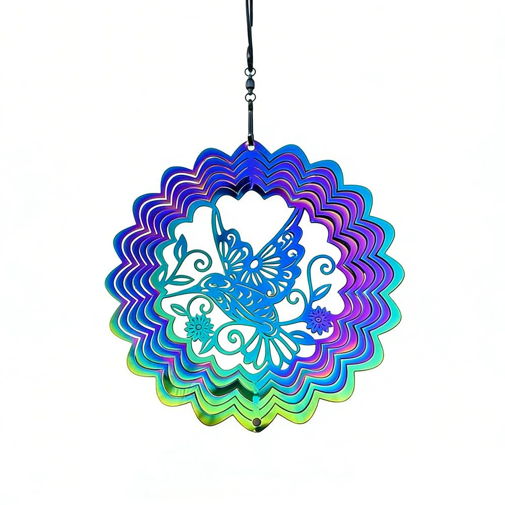Colorful Wind Chime Pendant Gradient Wind Spinner Catcher Butterfly Hanging Ornaments  Living Room