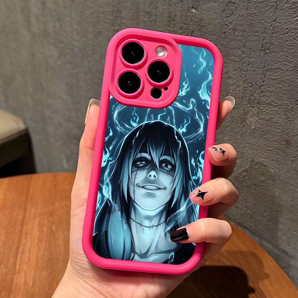 Coque de téléphone JJK Mahito pour iPhone 17 16 15 14 13 12 11 Air Pro Max Plus Rouge Housse Souple en TPU antichoc