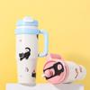 High-value Big Mac Thermos Cup for Girls, Large-capacity Ice Cup with Handle, Office Straw Cold Water Cup