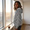 Women's Vintage Print Hoodie Pullover Sweatshirt Long Sleeve with Top