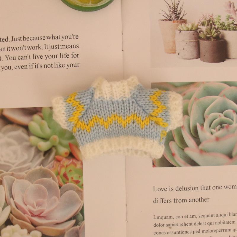 

Свитер для щенка Аксессуары для маленькой куклы Игрушечная кукла Маленькая одежда бледно-синий