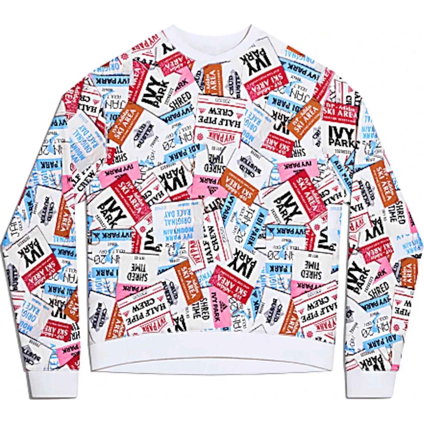 Adidas Originals  X Ivy Park Свитшот с круглым вырезом Удобный свитшот с принтом по всей поверхности Унисекс H21201 XS