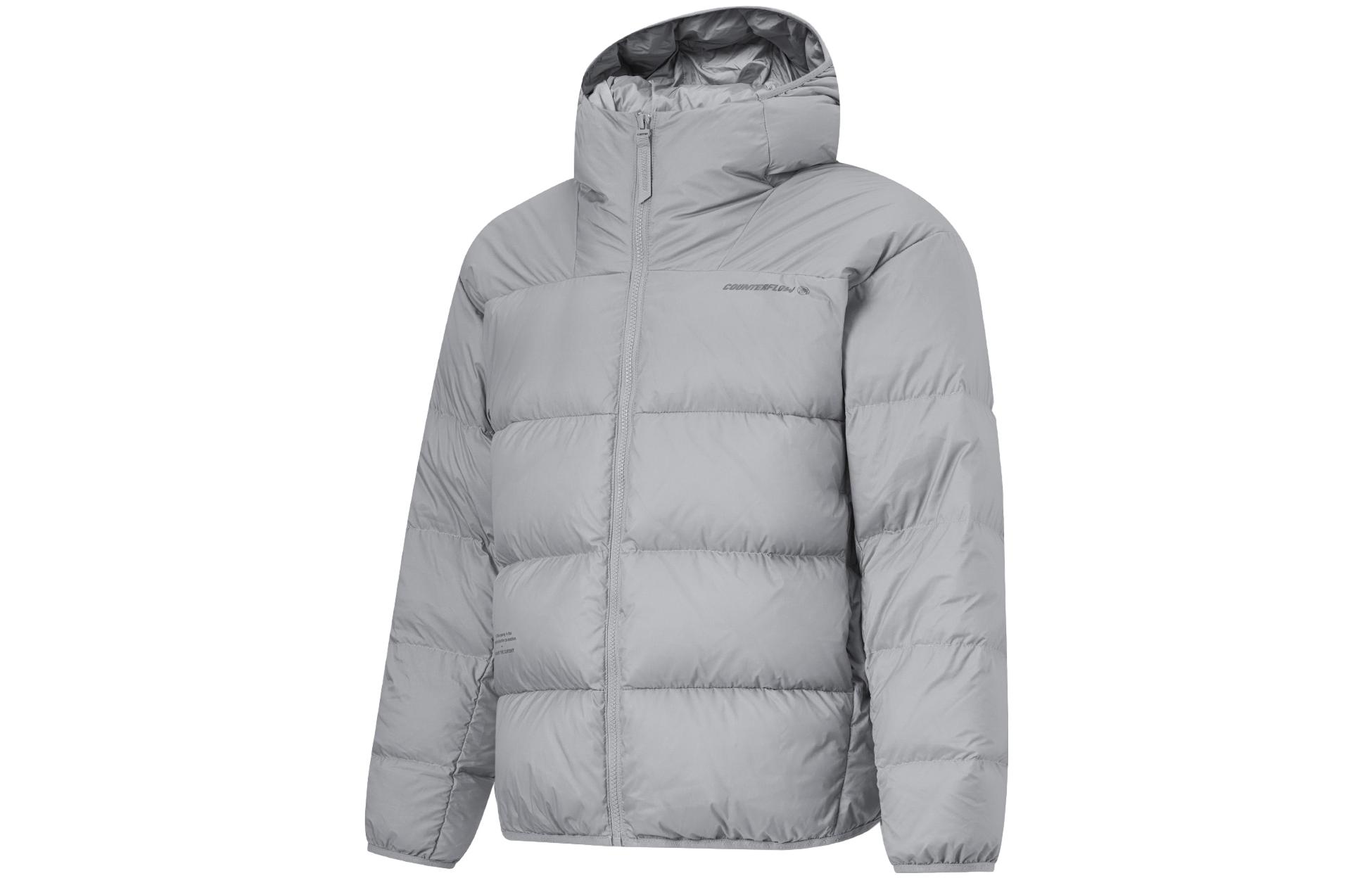 Li Ning Down Jackets Men s Jiang Stone Gray Hooded Moderate Other AYMT287-3 XL