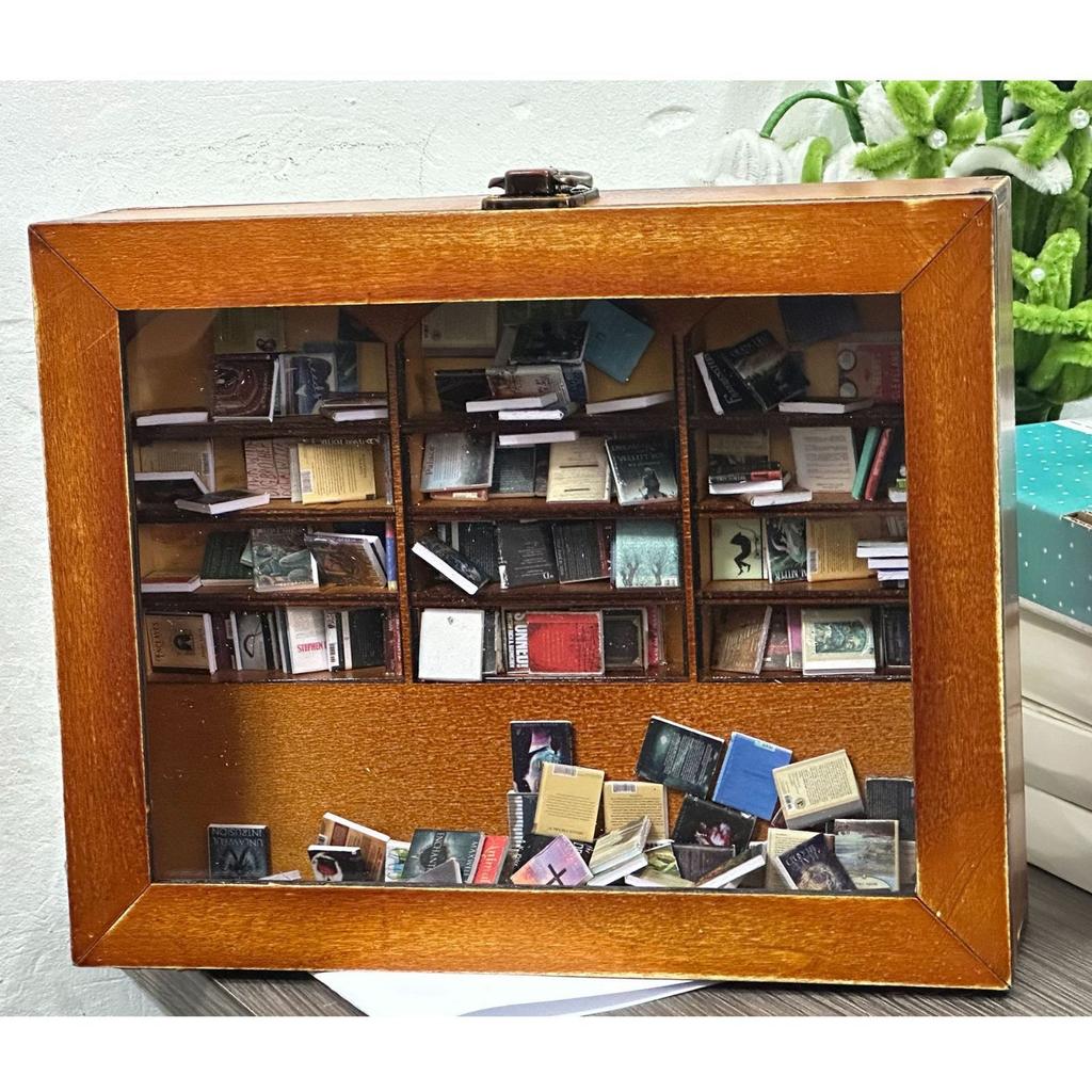 Anxiety Bookshelf Removed Your Anxiety Wooden Bookshelf Display Case Cabinet Ornaments Gifts For Book Lovers