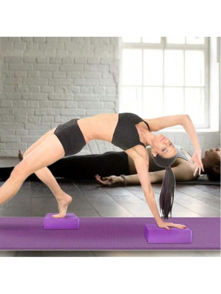 Two Pieces of Home Leisure Yoga Bricks, Pilates Foam Bricks, Multi-functional Reinforcement Mats, Home Fitness Equipment Foam Br