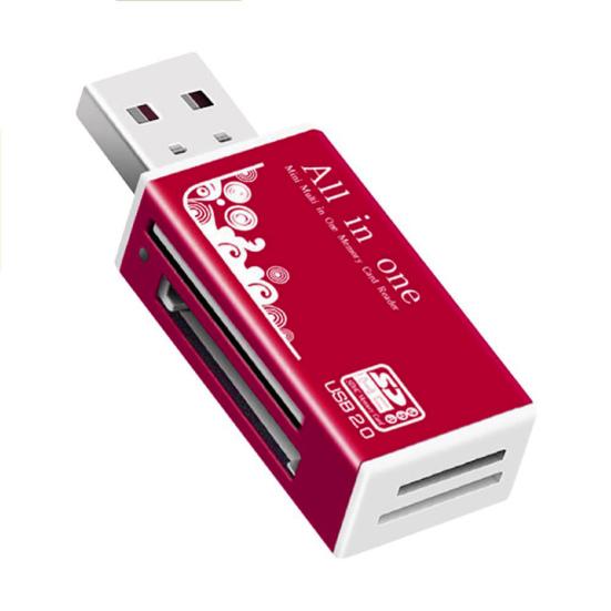 Multifunctional USB 2.0 Micro-SD/TF/CT/MS/SDHC Memory Card Reader Adapter