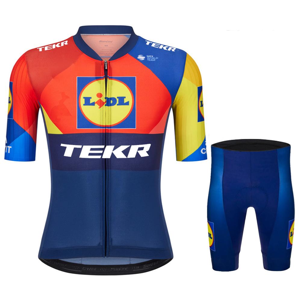 Abbigliamento Mtb da Uomo Maglie da Ciclismo TEKR Camicetta Vestiti Giacca da Uomo Set da Uomo Pantaloncini Attrezzatura Maglia Professionale Pantaloni Uniforme Gel